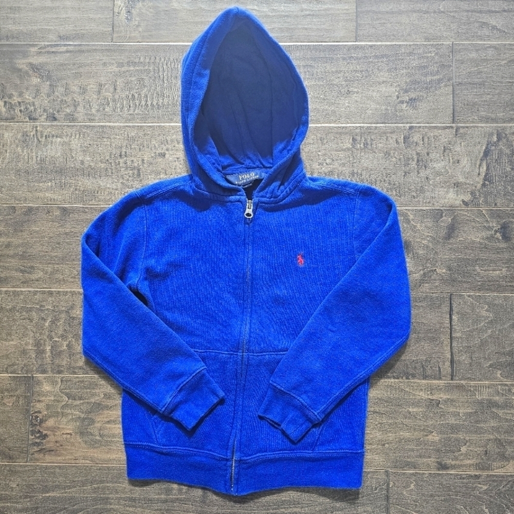 Polo by Ralph Lauren Kids Royal Blue Zip-Up Hoodie & Joggers Boy's Sz 7/6